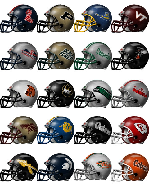 Football helmet decals