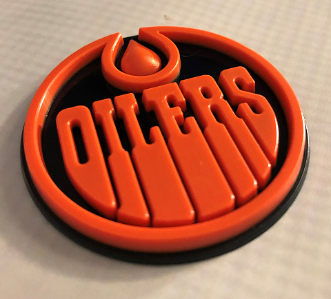 3D Oilers Hockey Helmet Decals