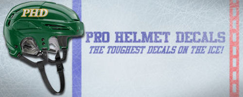 3D Hockey helmet decals