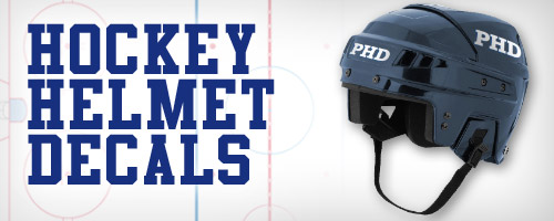 Hockey helmet decals