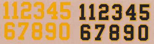 Varsity Block Style Numbers